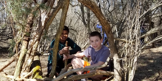 Playing in the woods during NW After School
