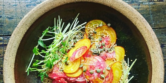 Fresh plate of food, Laura Silverman community chef