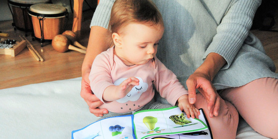 baby and book