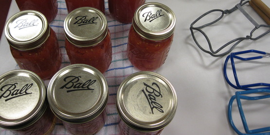 canning jars and canning tools