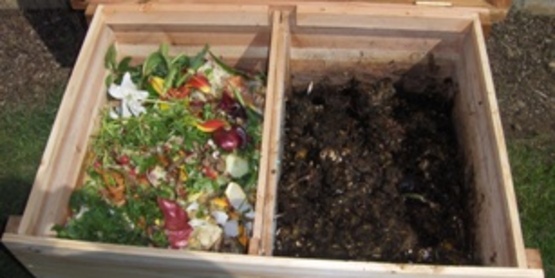 Composting 2-bin unit