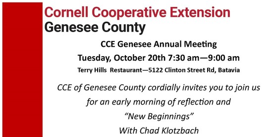 CCE Genesee Annual Meeting banner