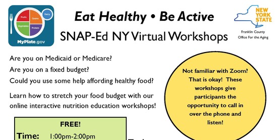 SNAP-Ed NY Virtual Workshops for May