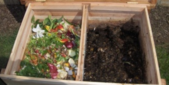 Composting 2-bin unit