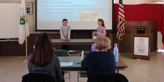 Youth present about American Quarter Horses