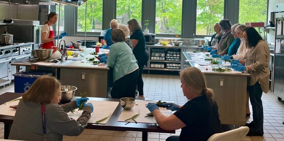 A healthy cooking class held for seniors in Monroe County. 