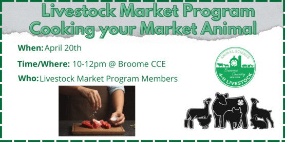 Join Ms. Ann to learn about the nutritional value of your market animal and learn some creative ways to prepare your market animal for your table. This is a great way to promote your project to potential buyers.