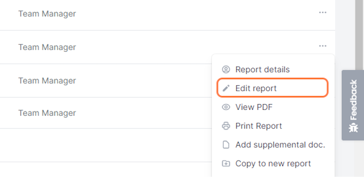 Click on Edit report