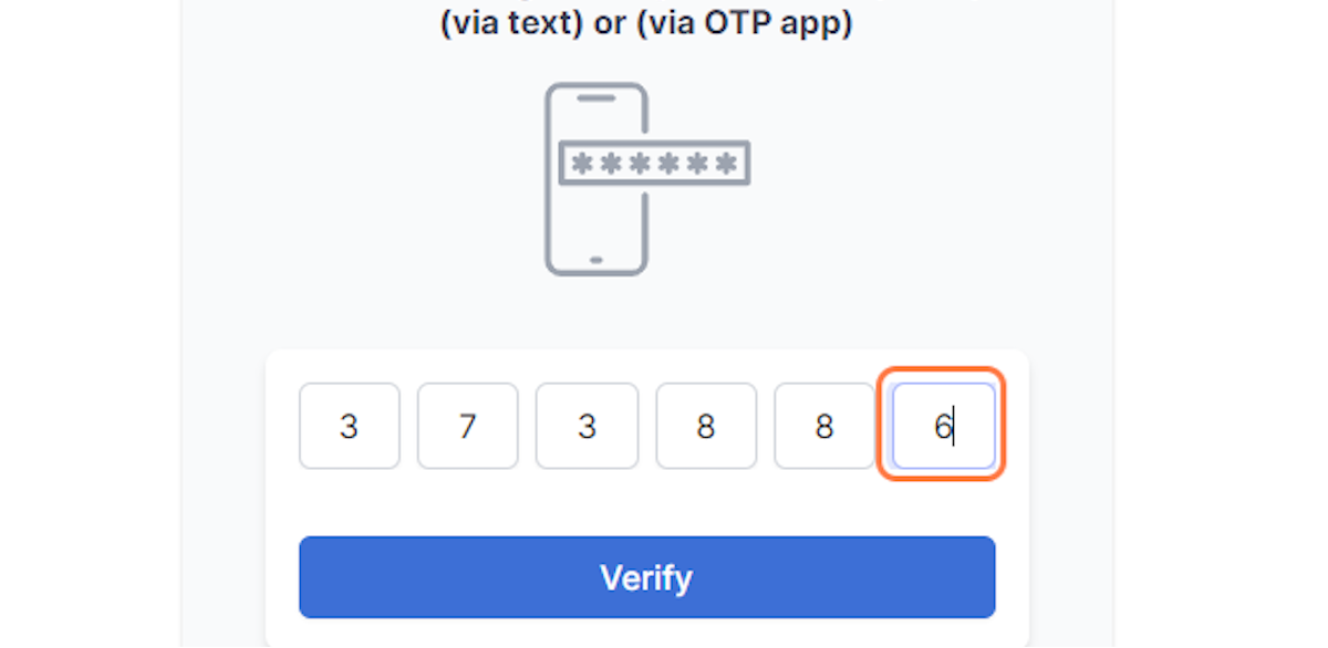 Enter second 6-digit verification code