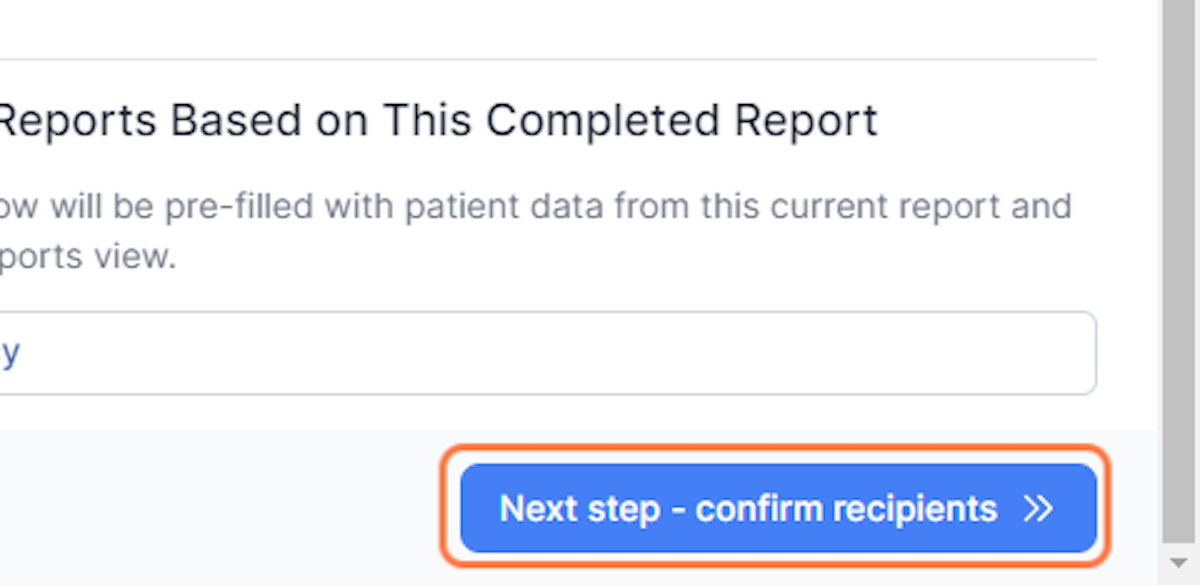 Click on Next step - confirm recipients