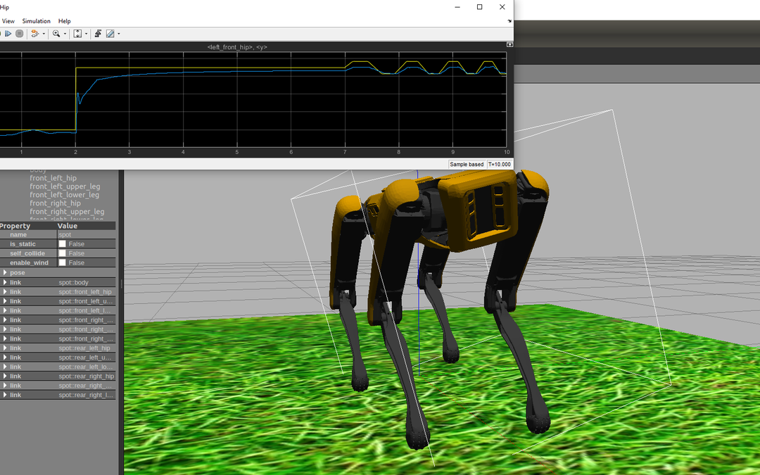 Systems Intelligence Solutions Develops Gazebo SDF File and MATLAB-Simulink Controller for Spot