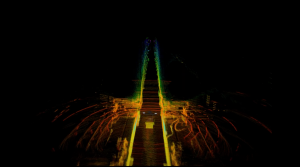 view from lidar between train cars from Husky Observer