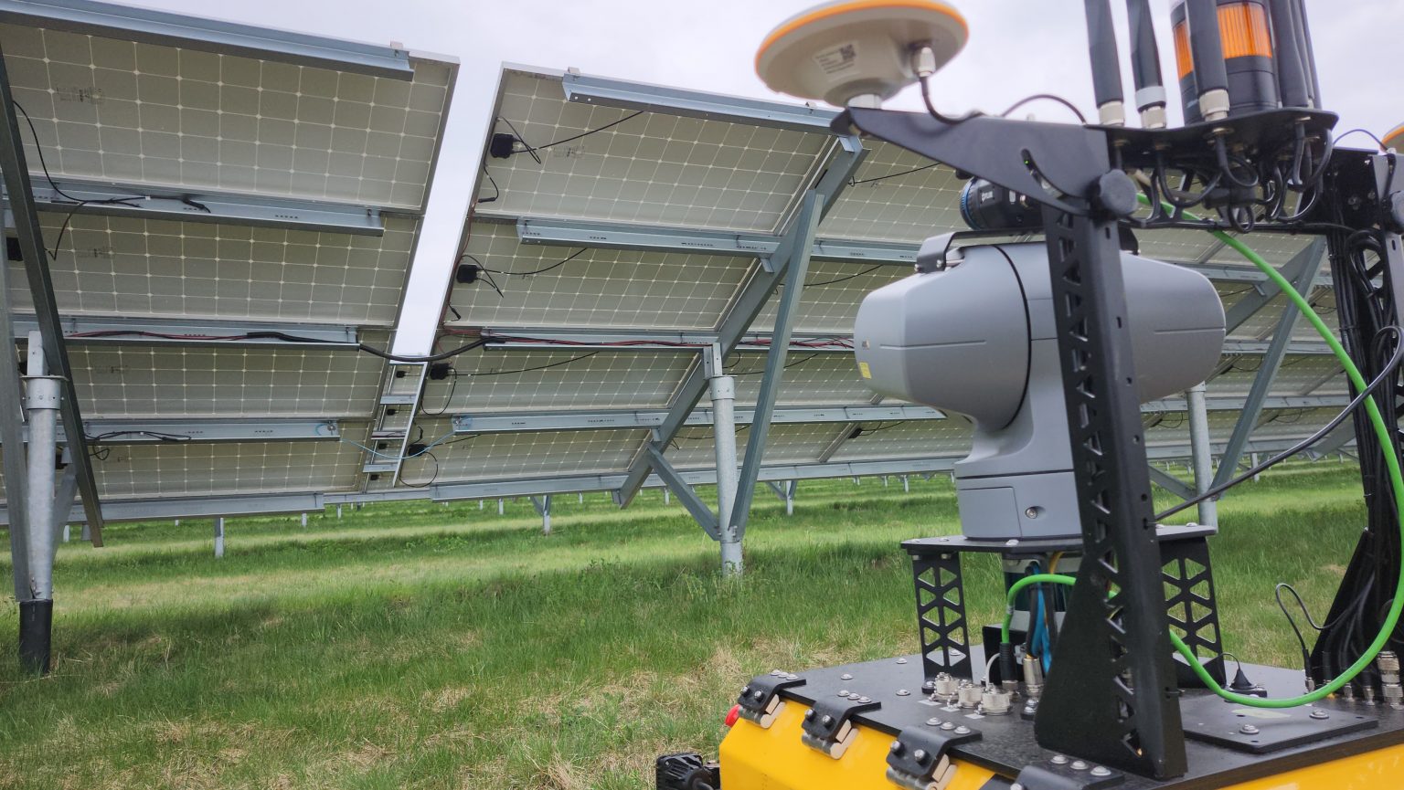 Tracked Telehandler Solar Autonomous Solar Farm Inspection with Husky Observer - Clearpath Robotics