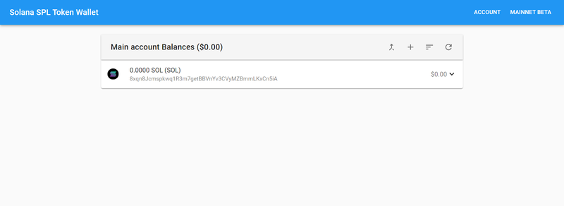 sollet main account balances
