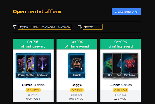 cometh ship rental system