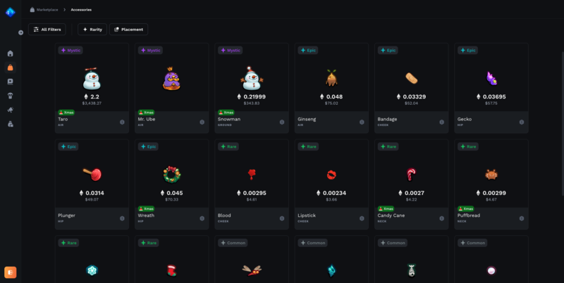 Buy Axie Decorations on marketplace