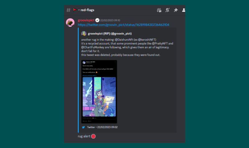 Red Flag channel from Discord
