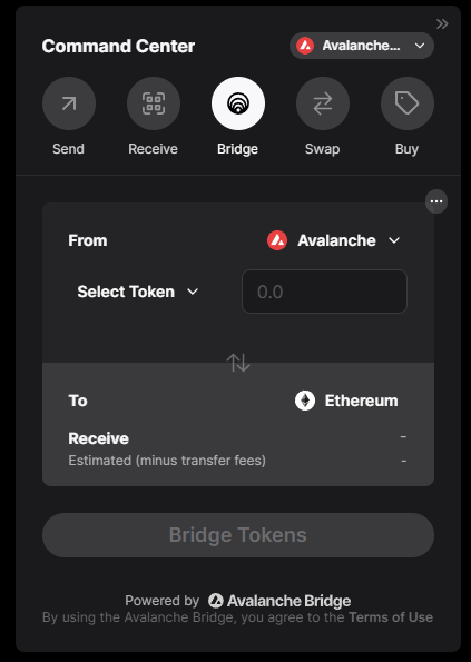 core wallet avalanche bridge