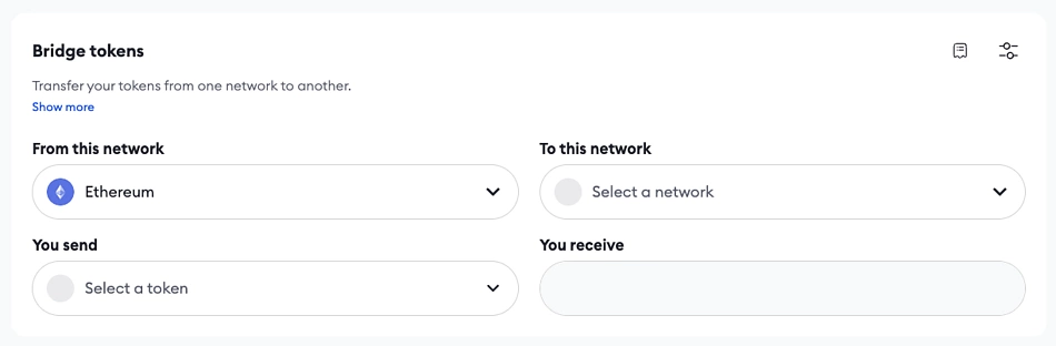 Bridge on MetaMask