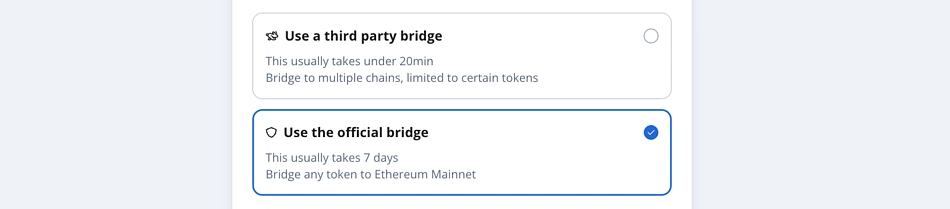 Use Official Optimism Bridge