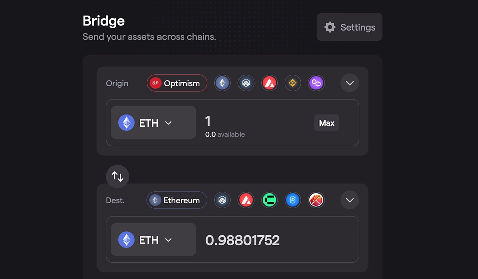 Bridge Optimism to Ethereum Synapse Protocol