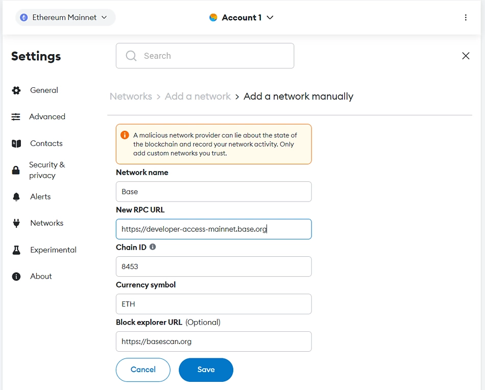 How to Add Coinbase’s Base to MetaMask | CoinGecko