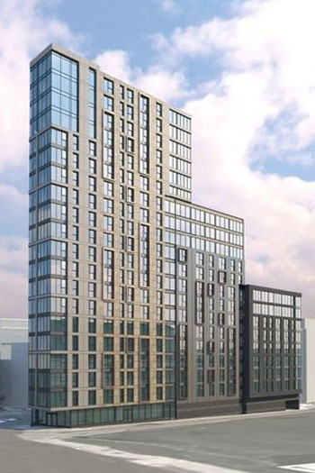 Plans for a 20-storey apartment block in Mill Road, near Gateshead Quayside