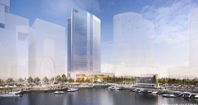 © Hassell. A 29-story office tower is to be built at Elizabeth Quay.