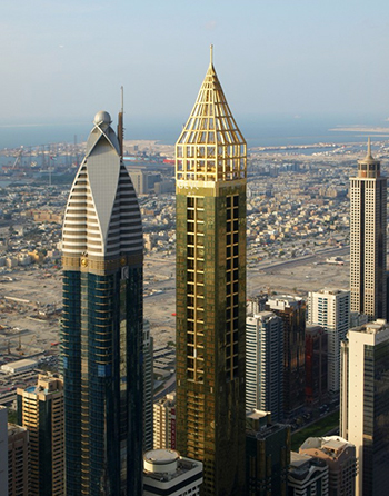 The top of the world's tallest hotel, the Gevora Hotel. Photo Credit: Marshall Gerometta CTBUH.