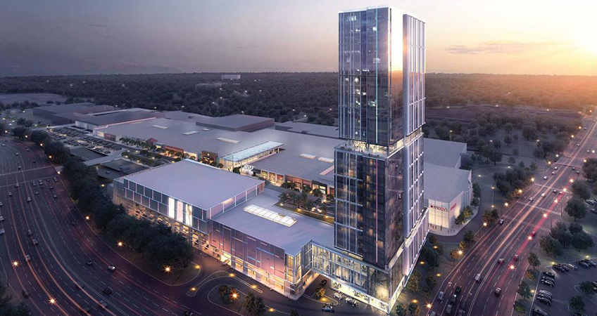 In order to build higher than 12 stories, Crabtree would need a rezoning from the city.