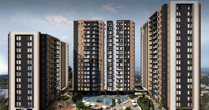 This housing complex is centered around the idea of accessible community parks.