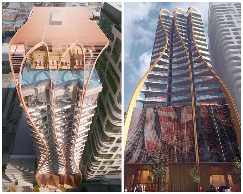 Plans Underway for 20-Story Brisbane Tower with Timber “Ribbons ...