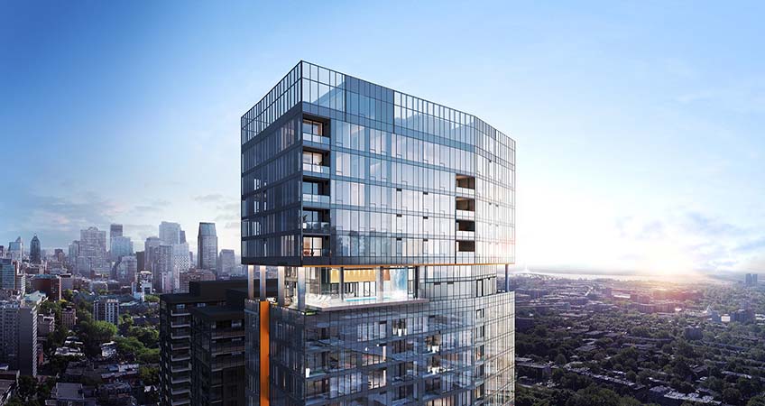  The 22 penthouses, which span from the 30th to the 38th floor, range in size.  © EMB Construction