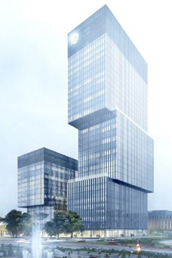 Work on the shell will begin in November 2019, and on the façade in 2020. The 42,000-square-meter tower is expected to be completed by spring 2022.