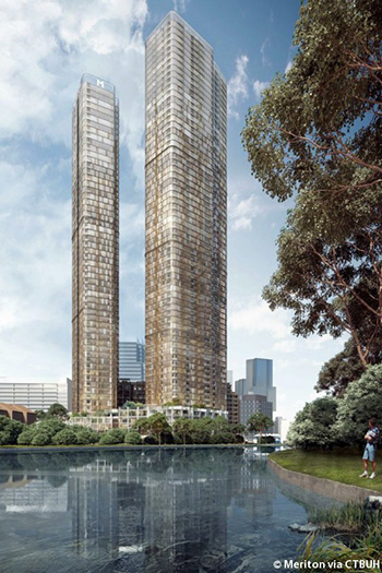 At 66 and 57 stories respectively, the two towers in the Charles & George Parramatta complex could become among the city's tallest.