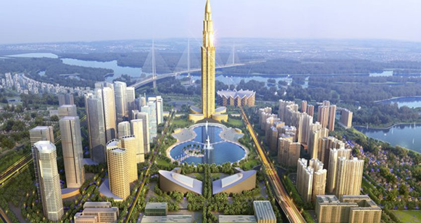 The development is part of a smart urban planning scheme stretching from Nhat Tan Bridge to Noi Bai International Airport.