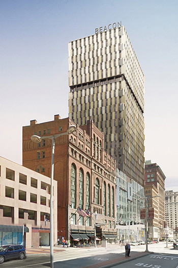 The 29-story building is the first residential high-rise development in Downtown Cleveland since 1974.