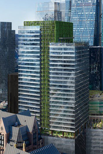 The new Eric Parry scheme would contain an underground livery hall, as well as ground-floor shops, 62,000 square meters of office space and a public roof garden.