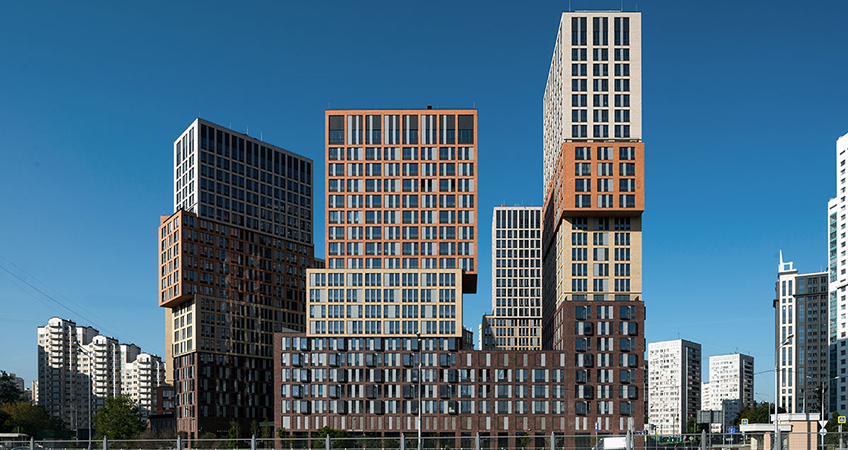 The large-scale residential complex comprises around 1,000 apartments on a site of 2.4 hectares.