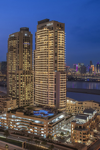 The 38-story, 370-unit property is about 30 minutes away from Hamad International Airport and lies within The Pearl-Qatar’s Qanat Quartier at the gateway to the island.