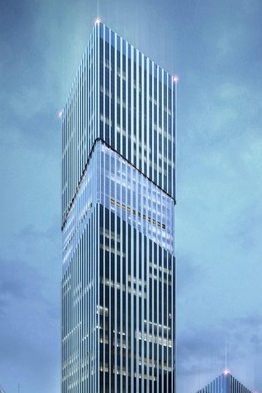 The headquarters building, in which the Amari hotel will be located, is situated in the 50-hectare Xiasha Wetland area.