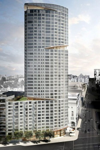 The city approved the 319-home, 40-story building in mid-2017.