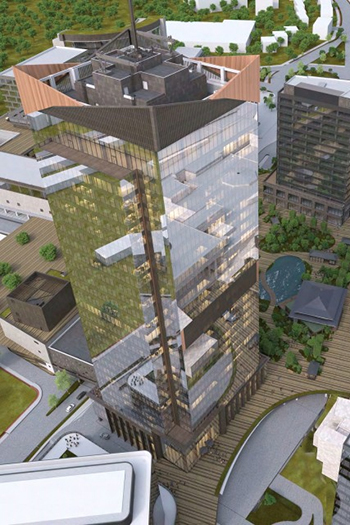 In addition to the Iulius Mall expansion in Iași, the developer is building another office building in Timișoara, which could become the tallest building in Romania when completed, upon verification by CTBUH.