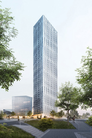 If completed, the Estrel Tower could be the tallest building in Berlin at 175 meters.