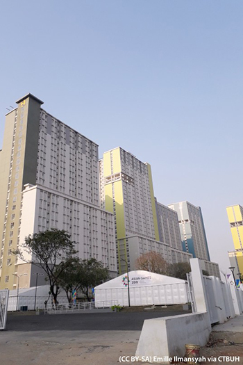The seven-tower Wisma Atlet Kemayoran was originally built for the 2018 Asian Games