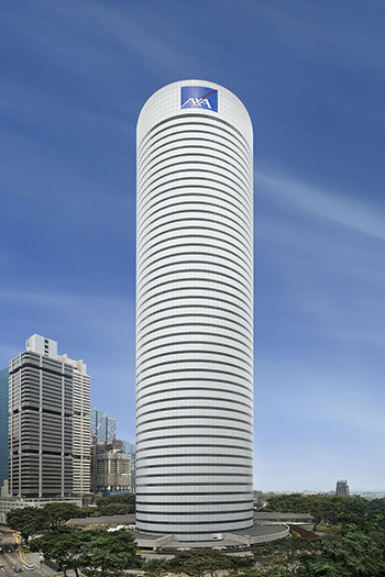 The 52-story building is a landmark in the Singapore CBD.
