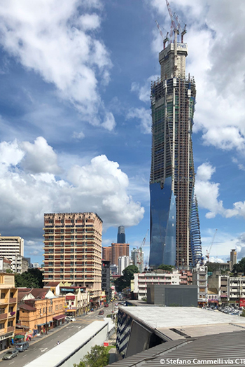 When complete the skyscraper is set to reach a height of 644 meters. Image credit: Stefano Cammelli via CTBUH.