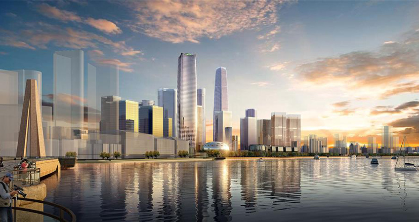 According to plans, the North Bund area will include a core CBD with dense office buildings and commercial facilities.