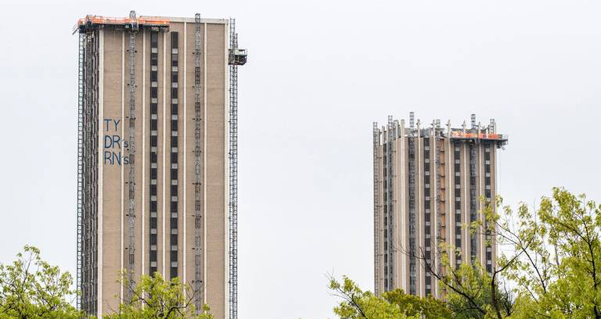 Spanning 11 buildings in total, the 50-year old dormitory complex built in the late 1960s has been demolished.