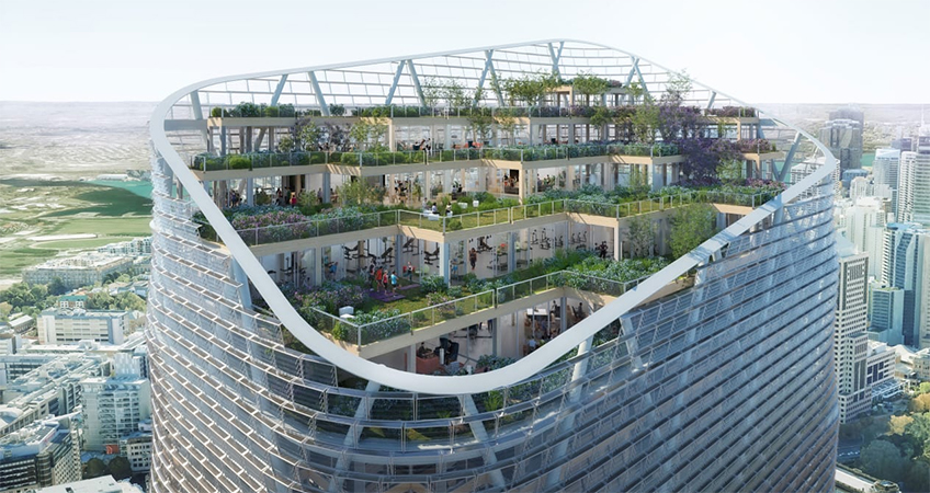The building is supported by a steel exoskeleton. Credit: SHoP/BVN Architects